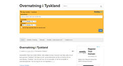 Desktop Screenshot of overnatningtyskland.dk
